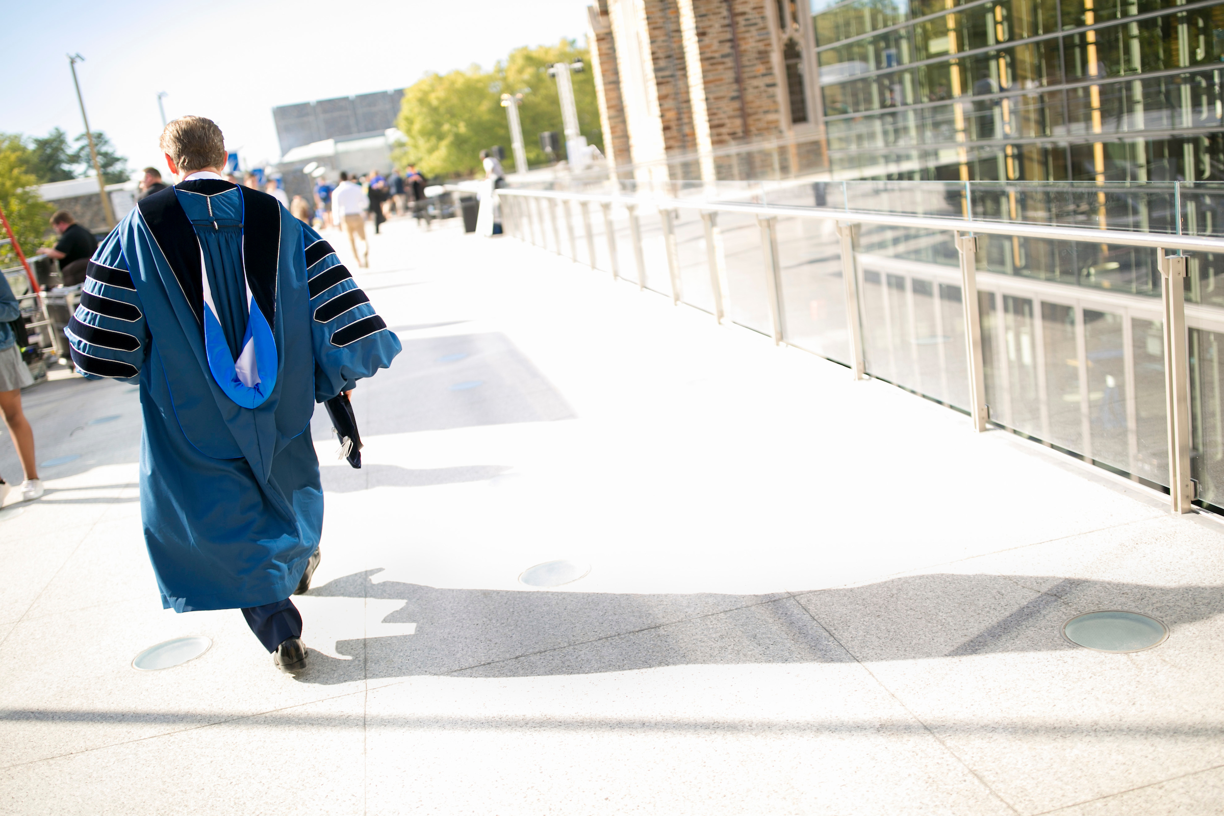 President Price Walking across campus